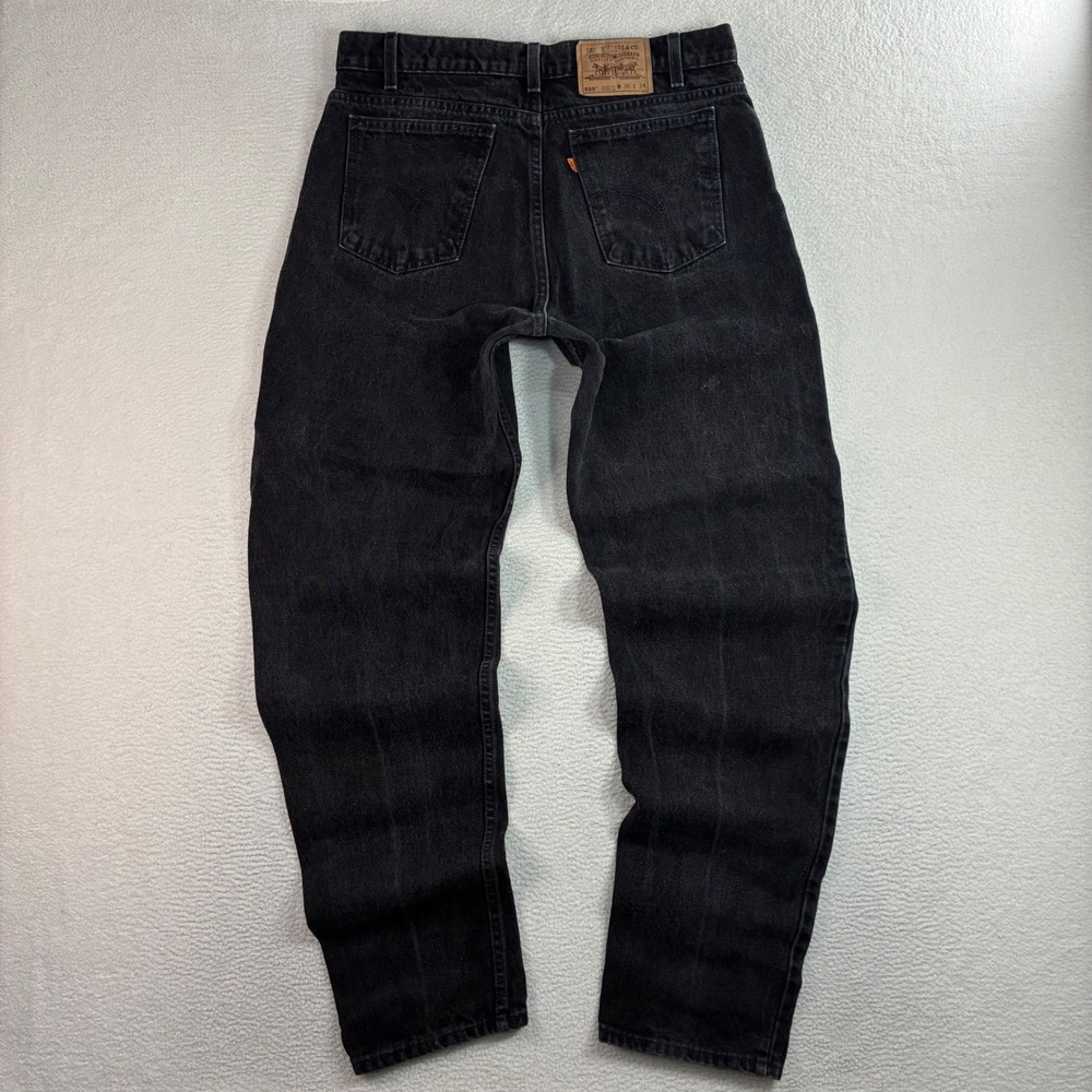 Vintage Levis 550 Relaxed Jeans Men 36x34 Black Orange Tab Loose 90s USA Skater